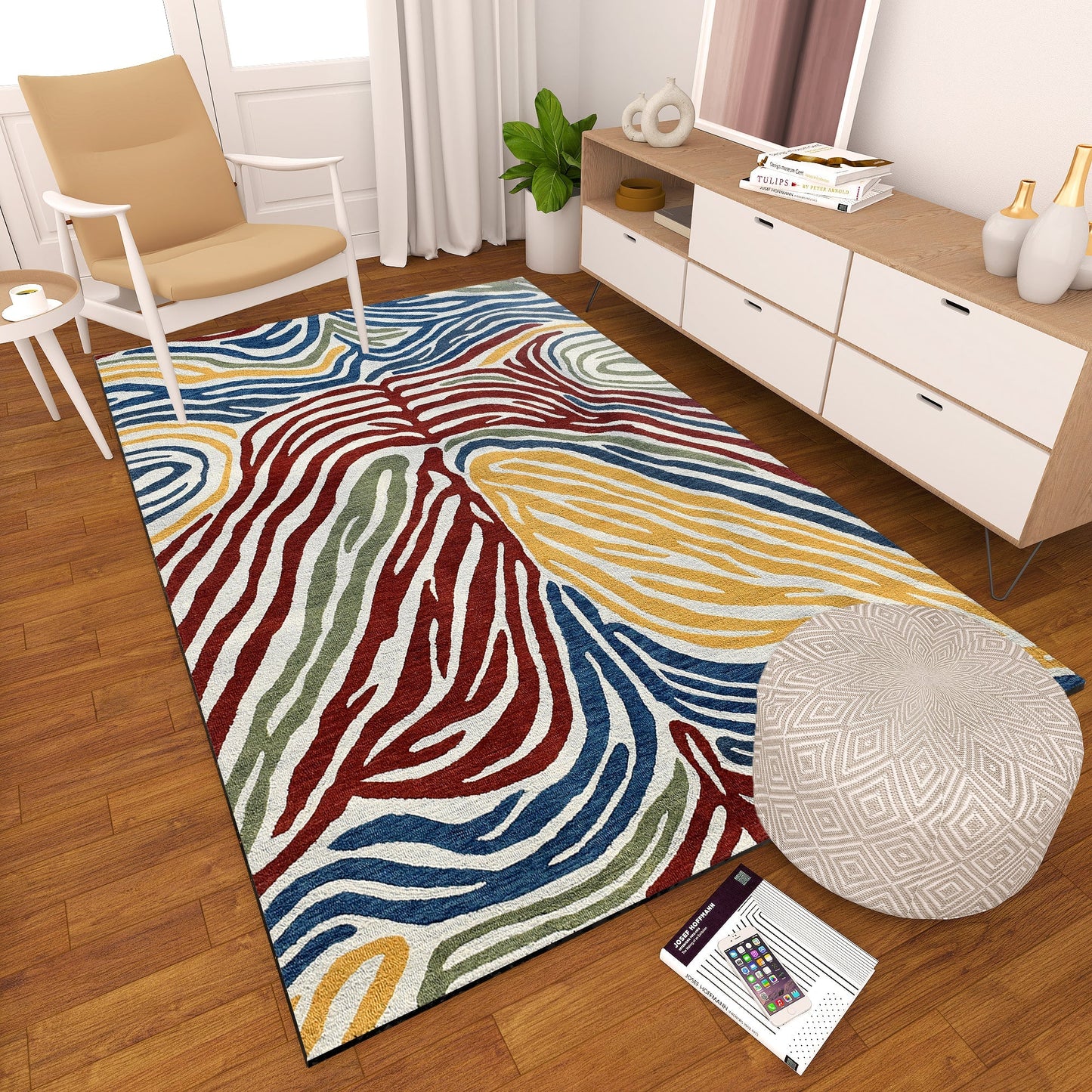 Premium Hand-Tufted Rug Made of 100% Wool  - Savanna - 5x8 Feet