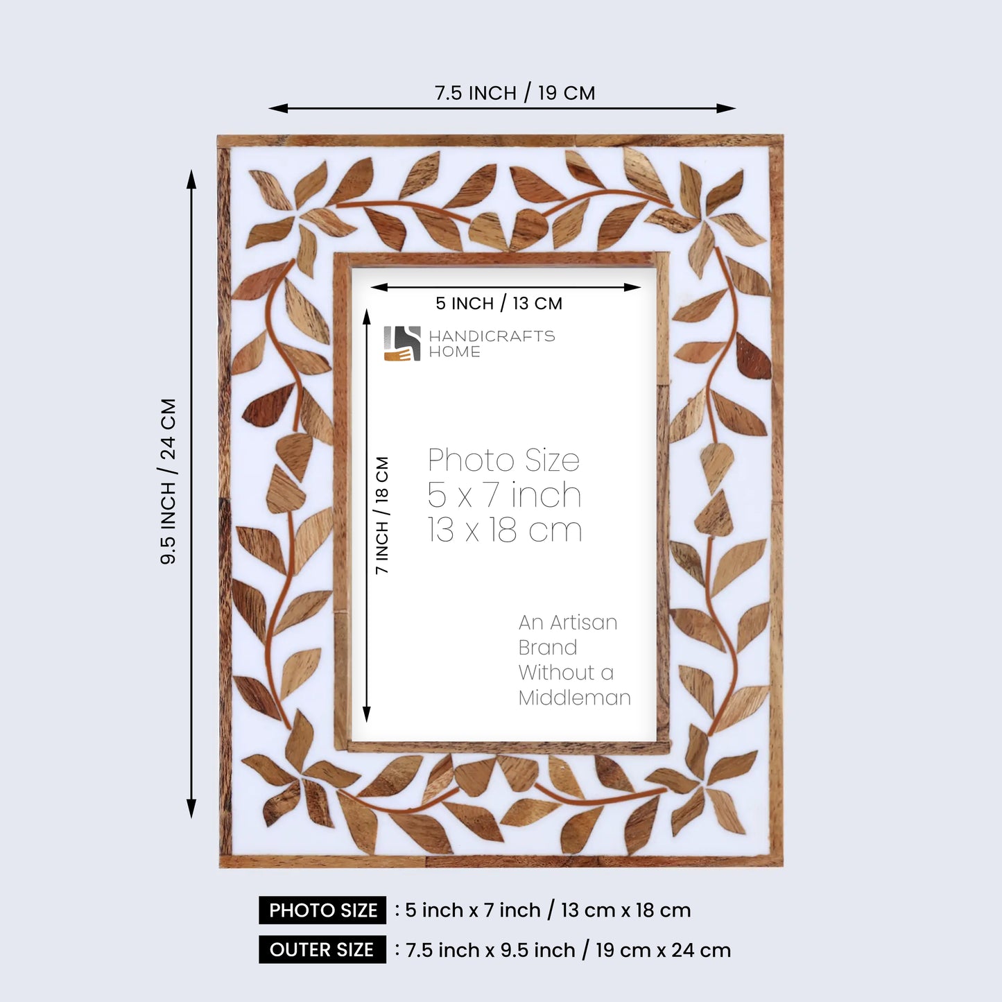 Picture Frames Alhambra Cama Pattern Resin Inlay Collection in 3 Sizes – Wholesale picture frames