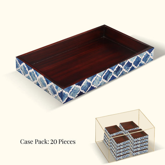 Decorative Towel Trays ,Blue & White, Pack of 20