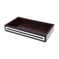 Countertop and Vanity Tray - Parlour Concentric Pattern Black & White 10x6 inches