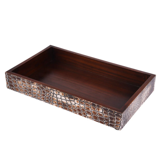 Countertop and Vanity Tray - Parlour Snap Brown 10x6 Inches