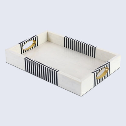 Decorative Trays Optique Reflect Pattern Resin Inlay Collection in 11x17