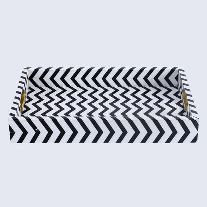 Decorative Trays Optique Safari Pattern Resin Inlay Collection in 11x17