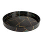 Decorative Trays Cosmos Fractal Pattern Brass & Resin Inlay Collection in 12x12
