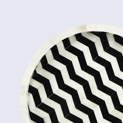 Decorative Tray Athens Dinami Pattern Resin Inlay Collection in 12x12 inches