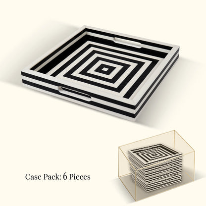 Decorative Trays Concentrics 12x12, Pack of 6
