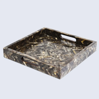 Decorative Trays Discovery Fantazia Pattern Resin Inlay Collection in 2 Sizes