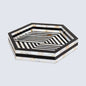 Decorative Trays Discovery Hex Pattern Mother of Pearl & Resin Inlay Collection in 12x12
