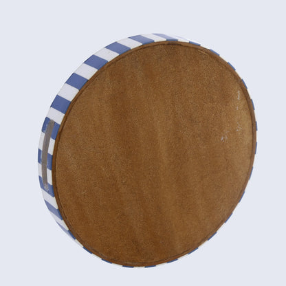 Decorative Round Trays Riviera Ronde Pattern Resin Inlay Collection in 12x12