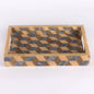 Decorative Trays 3D Pattern Resin Inlay Collection in 12x8, Brown & Grey