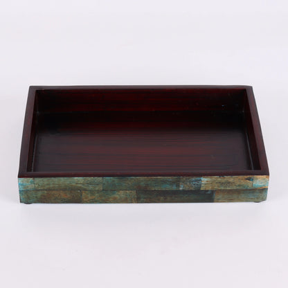 Vanity Trays Verdigris Pattern Bone Inlay Collection in 10x6