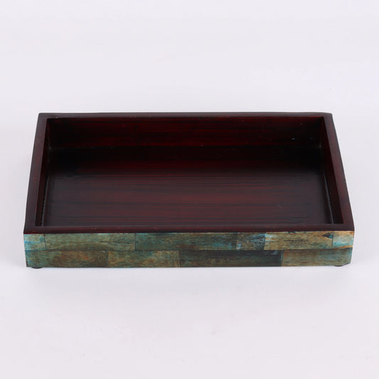 Vanity Trays Verdigris Pattern Bone Inlay Collection in 10x6