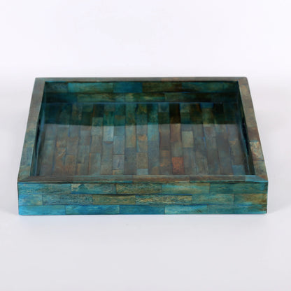 Decorative Trays Verdigris Pattern Bone Inlay Collection in 3 Sizes