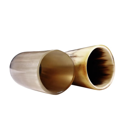 Horn Whiskey Shot Glasses Pack 3 - Holds Upto 6.5 oz, Natural
