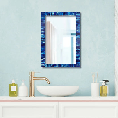 Make to Order Classic Blue Mirror Bone Inlay Collection in 6 Sizes