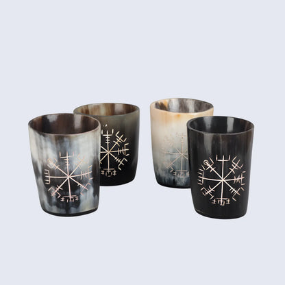 Horn Whiskey Shot Glasses Pack (4,8 & 12) – Hold Up to 6.5oz, Wayfinder