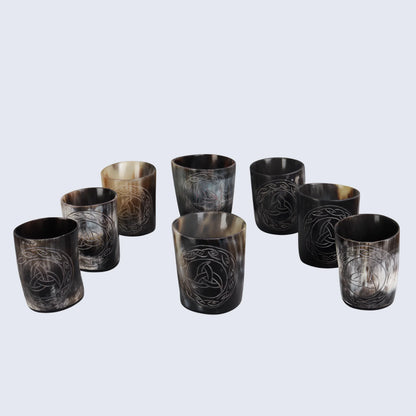 Horn Whiskey Shot Glasses Pack (4,8 & 12) – Hold Up to 6.5oz, Eternal