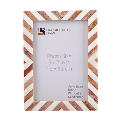 Picture Frames Chevron Pattern Bone Inlay Collection in 29 Sizes, Brown – Wholesale picture frames